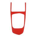 Car Soft Carbon Fiber Central Control Gear Panel Cover Trim Red