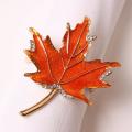 12pcs/halloween Thankings Giving Maple Leaf Napkin Ring Table A