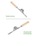 Wood Handle Stainless Steel Garden Weeder Removal Cutter Tools