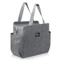 Insulated Lunch Bag with Dual Side Pockets Thermal Lunch Tote Bag