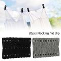 20pcs Artifical Velvet Flocked Non Slip Hanger Durable Windproof A