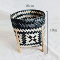 Plant Stand Hand Woven Rattan Straw Basket for Plant Pots Stands