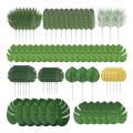 70 Pcs 10 Kinds Artificial Palm Leaves for Parties Decoration