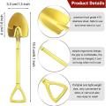 8 Pieces Gold Shovel Shape Spoons Stainless Steel Shovel Shape Spoons