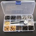 200 Set 6 Mm Metal Grommets Eyelets with A Base and Punch Hole Tool
