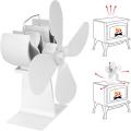 4 Blades Heat Powered Stove Fan for Warm Air for Log Burner Fireplace