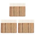 3pack 6.3inch Hake Blender Brushes Bamboo Handle Brushes for Painting