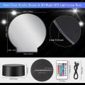 Acrylic Sheets 3d Night Led Light Lamp Base with Remote Control, B