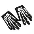 2 Pairs Halloween Skeleton Gloves with Skeleton Arm Sleeve Gloves