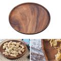 Round Solid Wood Board Whole Acacia Wood Wooden Saucer Tea Plate