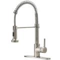 Modern Kitchen Faucet Pull-down Sprayer Kitchen Sink Faucet, Silver