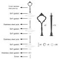 9 Set Cake Stand Hardware Kit Tiered Tray Fittings for Cake Stand