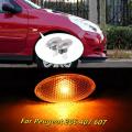2x for Peugeot 206 407 607 Signal Side Marker Light Repeater Lamp