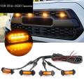 For Toyota Led Grille Lights 4 Pcs(amber Shell Yellow Light)