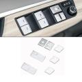 For Toyota Harrier Venza Car Window Lift Switch Button Sticker,silver