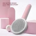 Pet Grooming Brush,for Long & Short Hair, Cleaning Of The Brush Pink