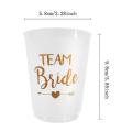 24pcs Team Bride Plastic Cup Hen Party Translucent Cups Set