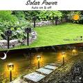 2pcs Solar Garden Lights Outdoor Waterproof Ip65 Ground Lawn Lamp