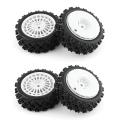 4pcs Rubber Tire Wheel Tyre for Tamiya Xv01 Ta06 Tt01 Tt01e,1