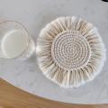 Round Cotton Coasters Placemat Non-slip Handmade Cup Mat for Table