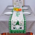 Green Clover Table Runner for Saint Patricks Day Parties Decor Large