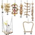 Bird Toys Perch Accessories for Parrot Swing Toys Ladder Pet Diy