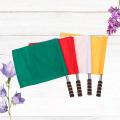 4pcs Sports Referee Flag Signal Flags Solid Flag with Stainless Steel