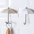 3pcs Umbrella Shaped Key Hanger Non-stick Hook Wall Holder Hooks