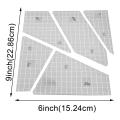 5pcs Creative Quilting Cutting Template Grids Quilt Ruler Set Acrylic