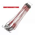 60pcs Fishing Leaders Wire Tooth Proof with Swivels Snap Kits Connect