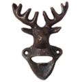 Reindeer Head Cast Iron Black Wall Mounted Metal Bottle Opener