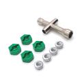 Hex Wheel Hub Adapter with Nut Sleeve for Mn-999 Mn 999 D90 1/10 Rc,4