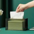 Living Room Household Tissue Box Napkin Spring Paper Box(transparent)