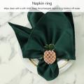 6pcs Cute Napkin Rings Pineapple Shape Party Supplies