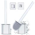 Toilet Brush with Holder - 2 Pack Of Deep Cleaner Silicone Brushes
