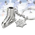 5 Pack Ice Skates Snowflake Keychain Gift for Winter Gift