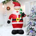 Christmas Inflatables Greeting Santa Claus Walking Stick Eu Plug