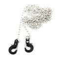 Rc Car Metal Tow Chain with Trailer Hook for Trx4 Axial Scx10 Silver