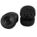 4pcs Rubber Wheel Tire Tyre Set for Mn86 1/12 Rc Car Diy Upgrade