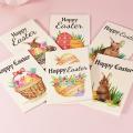 Vintage Easter Cards Kit with Envelopes and Adhesive Stickers, Retro