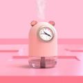 New Double Spray Cute Pet Usb Mini Clock Humidifier White