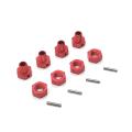 4pcs Metal 17mm Wheel Hex Coupler Nut for Jlb Racing Cheetah ,red