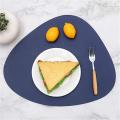 Set Of 6 Triangle Oval Leather Place Mats Washable Place Mats B