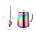 Stainless Steel Coffee Milk Frothing Cup Pitcher Jug with Scale 550ml