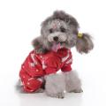 Christmas Elk Print Pet Pajamas for Dogs,warm Fleece Dog Jumpsuit -xl