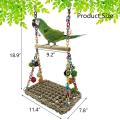 Bird Seagrass Swing Toys Perch Stand Chewing Toy