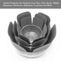 24pcs 3 Different Sizes Pan Pot Protectors, for Separating(gray)