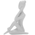 Abstract Art Ceramic Yoga Poses Yoga Lady Figure Statue Ornament #4