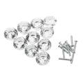30pcs 30mm Diamond Crystal Glass Door Drawer Cabinet Furniture Handle