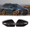 Car Carbon Fiber Rearview Mirror Cover Trim for Subaru Outback 2022+